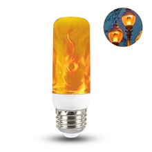 E27 lámpara de efecto de llama LED 2w Led dinámica de luz bombilla 110V Led creativo llama Lampara de la decoración de la Navidad luces AC85-265V 2024 - compra barato