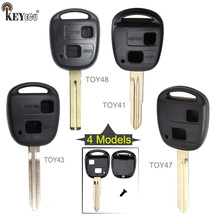 KEYECU-carcasa de repuesto para coche, carcasa de repuesto para Toyota, Fob, 2 botones con hoja TOY41/TOY43/TOY47/TOY48, 5 modelos, 10x 2024 - compra barato