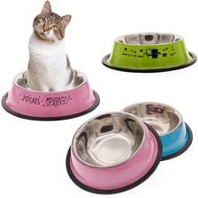 Portable Stainless Steel Pet Bowl for Dog Puppy Cat Food Water Feeder Pet Supplies Feeding Dishes Dogs Bowl#261535 2024 - buy cheap