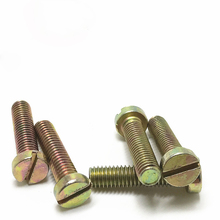 10pcs M3 carbon steel color zinc slotted head screw high quality bolt High brightness screws bolts 25mm-40mm length 2024 - buy cheap