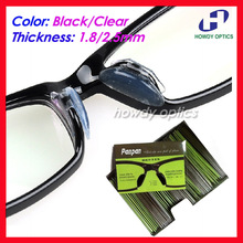 Óculos de acetato de plástico, 20 pares, óculos óticos de acetato, preto, claro, 1.8mm, 2.5mm, antiderrapante, almofada de nariz, acessórios adesivos 2024 - compre barato