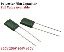 50PCS Polyester film capacitor 100V 2A103J 2A153J 2A223J 2A123J 2A273J 2A333J 2A393J 2A473J 0.0/10/15/22/12/27/33/39/47/NF/UF 2024 - buy cheap