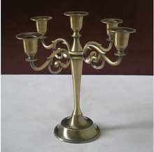 retro bronze silver gold alloy metal 5-arm candelabra centerpiece candle holder candlesticks home wedding decoration ZT029 2024 - buy cheap