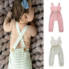 New Baby Girl Clothes Ruffle Bib Leggings Sleeveless Romper Overalls Summer Clothing Outfuts 0-24M 2024 - buy cheap