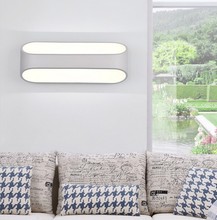 Luminária de parede moderna, luminária criativa com lâmpada led de ferro para iluminação de casa, cabeceira e lâmpada de parede integrada 2024 - compre barato