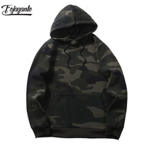 Fojaganto novos hoodies dos homens primavera outono moda masculina cor sólida hoodies pulôver moletom dos homens camuflagem hoodies 2024 - compre barato