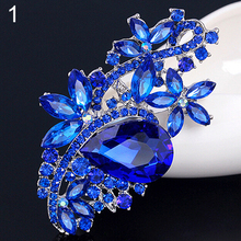 Waterdrop Flower Brooch Pin Rhinestone Crystal Brooches Bouquet Wedding Luxury Jewelry Top Quality Lapel Crystal Brooch Pin 2024 - buy cheap