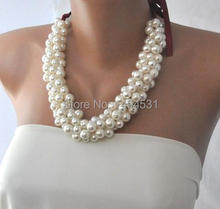 Wholesale Pearl Jewelry Handmade Wedding Pearl Necklace Brides Bridesmaids Gifts Special Occasion - XZN147 2024 - buy cheap