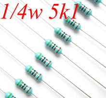 EM286D178X 1/4w 5,1 k 5k1 5100 ohm 0,25 w 100% resistencia fija original nueva, resistencia de película metálica +/- 1% (1000 uds) 2024 - compra barato