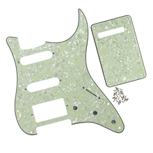 NEW 11 Holes SSH Humbucker Guitar Pickguard HSS Scratch Plate 4Ply & Back Plate & Screws, Mint Green Pearl 2024 - buy cheap