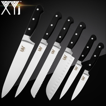 XYj Stainless Steel Kitchen Knives Set Paring Utility Santoku Chef Slicing Bread Stainless Steel Knife Meat Cleaver Kitchen Tool 2024 - buy cheap