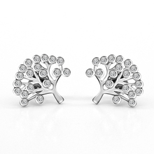 Pendientes tipo botón de plata fina 925 con forma de manzana y circonita cúbica, estilo romántico y elegante para mujer, joyería para fiesta de compromiso 2024 - compra barato