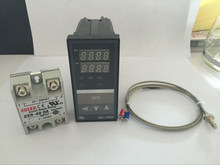 Controlador de temperatura digital rkc pid com termostato de emissão de dados (saída ssr) + termopar tipo k + relé max 40a ssr 2024 - compre barato
