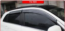 4 шт., автомобильный Стайлинг, навесы, оконные козырьки, защита от солнца, дождя, наклейка для Mitsubishi ASX 2010-2017 2024 - купить недорого