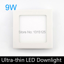 Ultra thin design 9W LED ceiling recessed grid downlight / Square panel light AC85-265V, 5pcs / lot free shipping 2024 - buy cheap