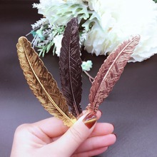 Creative metal silver plated Feather bookmark Chinese style vintage page marker nice cool book markers school supplies 2024 - buy cheap