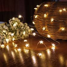 HNGCHOIGE 3m 30 LED Waterproof Stars Copper Wire Fairy String Lights Battery Operated Xmas Wedding Decor 2024 - buy cheap