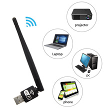 Besegad-receptor WiFi inalámbrico, adaptador de tarjeta de red para XP Vista, Windows 7, Linux, MAC OS, ordenador y PC, 150Mbps, 3DB, antena USB 2024 - compra barato