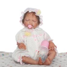 50cm Reborn Baby Dolls Handmade Alive Cotton Body Reborn Doll Lifelike Sleeping Girl Babies Toy Christmas Gift  Bed Play Toy 2024 - buy cheap