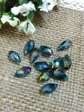 AAA Top Quality 6x12mm Teardrop Beads Crystal Glass Beads Crystal peacock blue AB color 100pcs/lot Free Shipping 2024 - buy cheap