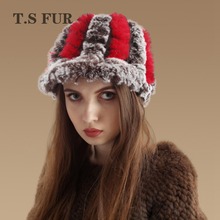 2016 New Fashion Women Winter Genuine Rex Rabbit Fur Hat Girl Real Rex Rabbit Fur Cap Elegant Winter Hat 2024 - buy cheap