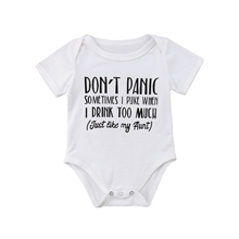 Newborn Infant Baby Boys Girls Funny Letter Cotton Romper Jumpsuit Clothes Outfits 2024 - buy cheap