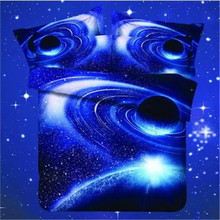 Fantasy Nebula 3D Print Bedding Set Modern Galaxy Sanding Duvet Cover Starry Sky Bedclothes Full King Size Blue Pillow Cases 2024 - buy cheap