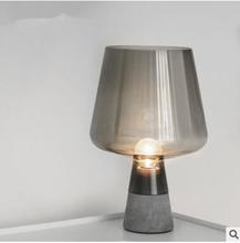 American Post-modern Cone Glass Cover Cement Desk Lamp Bedroom Bedside Hotel Room Desk Lamp 2024 - buy cheap