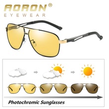 Óculos de sol fotocromático aoron, óculos de proteção polarizados para homens e mulheres, dia e visão noturna 2024 - compre barato