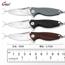 ENLAN-cuchillo plegable de madera de acero 12C27/mango G10, herramienta de supervivencia para acampar, 58-61Hrc, Navajas de bolsillo, EW148 2024 - compra barato