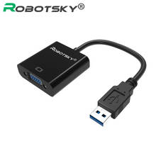 Robotsky High Quality USB 3.0 to VGA HD Converter Adapter External Video Graphic Card for Desktop Laptop 2024 - buy cheap