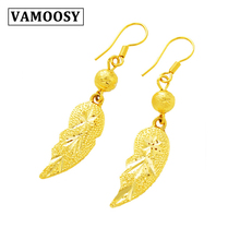 VAMOOSY 2018 New Fashion Hot Boho Statement Gold Leaves Drop Earrings Pendientes Mujer Jewelry Long Dangle Earrings For Women 2024 - buy cheap