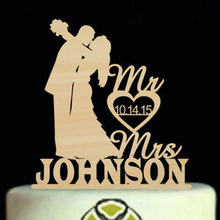Wedding Silhouette Cake Topper,Mr and Mrs Cake Topper,Custom Mr and Mrs Surname Wedding Cake Topper,Couple with Bride and Groom 2024 - buy cheap