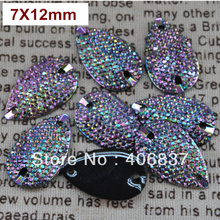 Free Shipping, 100pcs/Lot, 7*12mm Bling-star Lavender AB resin sew on Teardrop flat back sewing on stones 2024 - buy cheap