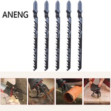 ANENG 5 Pcs T244D HCS T-Shank Curved Jigsaw Blades Cutting Tool For Wood Fast Cutting 2024 - buy cheap