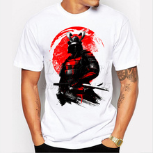 Mais novo 2018 moda masculina de manga curta samurai guerreiro camiseta engraçado camisetas hipster o-neck populares topos 2024 - compre barato