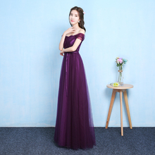 Lady beauty 2019 Robe De Soiree dark purple Evening Dresses Long women fashinable Formal Gown Long Prom Dresses robe rouge 2024 - buy cheap