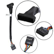 2Pcs USB 3.0 20 Pin Header Male to USB2.0 9 Pin Motherboard Female Adapter Cable Converter ABS Line 2024 - buy cheap