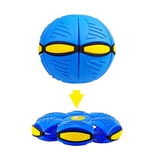 Летающий НЛО плоский бросать диск шар светодиодный светильник кой и музыкой волшебный летающий шар деформированный шар игрушка в подарок 2024 - купить недорого