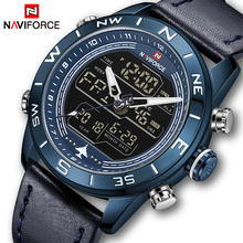 Naviforce relógio esportivo masculino, relógio de pulso impermeável de quartzo digital led militar para homens, marca de luxo superior 2024 - compre barato