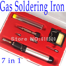 Free Shipping 7-in-1 Pen Soldering Iron DIY Set Kit Tool HT-1947 (Silver) Gas Soldering Iron Torch Tool Tip Use Butane Gas 2024 - buy cheap