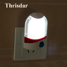 Thrisdar Light Sensor Shield LED Night Light With US Plug Bedroom Induction baby feeding Sleep Light Wall Socket bedside Lamps 2024 - buy cheap