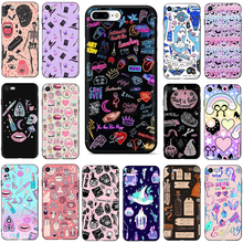 Girly Pastel Witch Goth Мягкий ТПУ силиконовый чехол для телефона iphone 5 5S SE 2020 6 6s 7 8 plus X XR XS 11 12 Pro Max 12 Mini 2024 - купить недорого