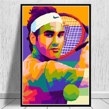 Paintings Art Hot Roger Federer Tennis Players Sport Star Poster And Prints Wall Canvas Wall Pictures For Living Room Home Decor 2024 - buy cheap