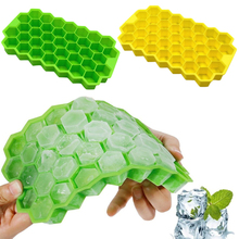 Cubo de hielo con forma de panal, bandeja de hielo de 37 cubos, contenedores de almacenamiento, moldes para bebidas, accesorios de cocina de estilo nuevo para verano 2024 - compra barato