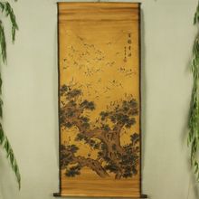 Exquisite Chinese Antique collection Imitation ancient One hundred cranes Picture 2024 - buy cheap