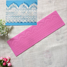 Lace lace silicone mold  Fondant cake decoration tools  Wedding flower embossed mold 2024 - buy cheap