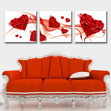 3 Piece Canvas Wall Art Wall Pictures Modern Wall Painting Red Rose Flowers Home Decorative Paint on Canvas Prints (No Frame) 2024 - buy cheap