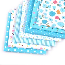 Mixed Blue Dot Stripes Patchwork Fabric For Sewing Tissue Baby Kids DIY Cloth Handmade Home Decoration 25x25cm 7Pcs/set C2127 2024 - buy cheap