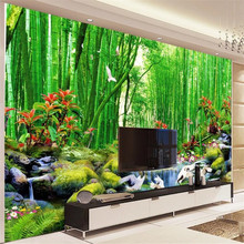 Beibehang papel de parede personalizado 3d estéreo foto mural bambu floresta fairyland sofá fundo parede pintura decorativa 3d 2024 - compre barato